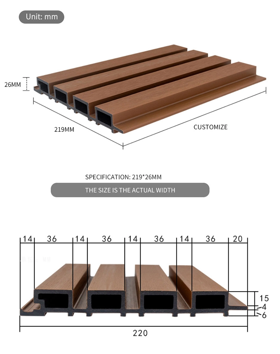 Interior Wood Composite Wall Panels WPC