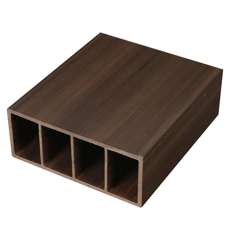 Interior Decoration Material Wood Plastic Composite WPC Square Timber Tube