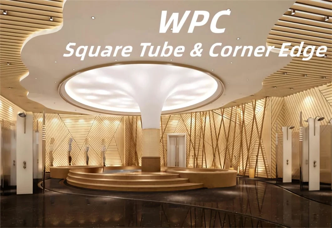 Simple Install Indoor Decorative WPC Timber Tube Ceiling Baffle Square Tube