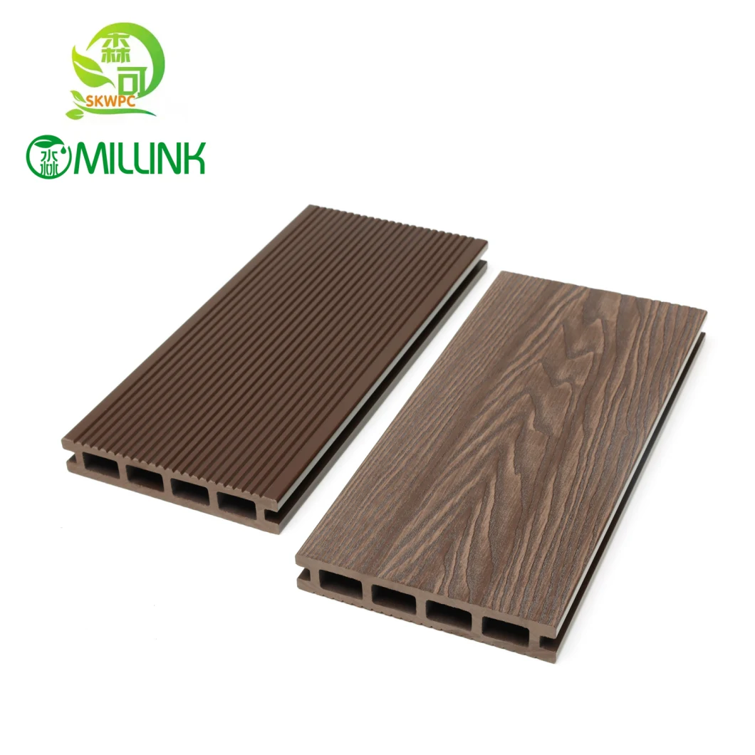 WPC Decking WPC Outdoor Flooring with SGS CE Composite Wood Decking Flooring 3D Embossed Wood Plastic Composite Viyl Decking PE Deck