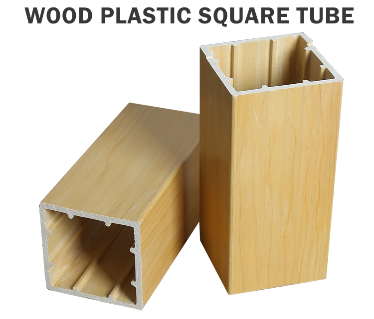 WPC Wood Plastic Composite Hollow Square Tube for Interior Partition Decoration Board