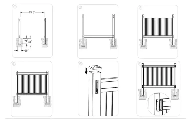 Hot Sale High Quality Wood Plastic Composite WPC Customized Outdoor Garden Fence