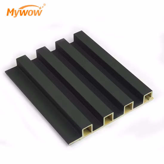 Revestimento de parede composto de plástico de grão de madeira painel de parede WPC laminado para decoração de casa