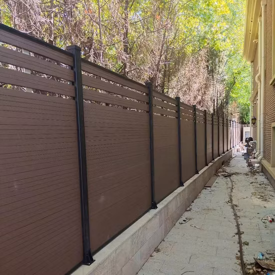1,8X1,8 m Coluna de varanda externa personalizada DIY Esgrima econômica à prova de vento Privacidade com acessórios Painel de cerca de jardim à prova de chuva