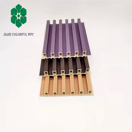 Painéis de parede de madeira laminados WPC para decoração